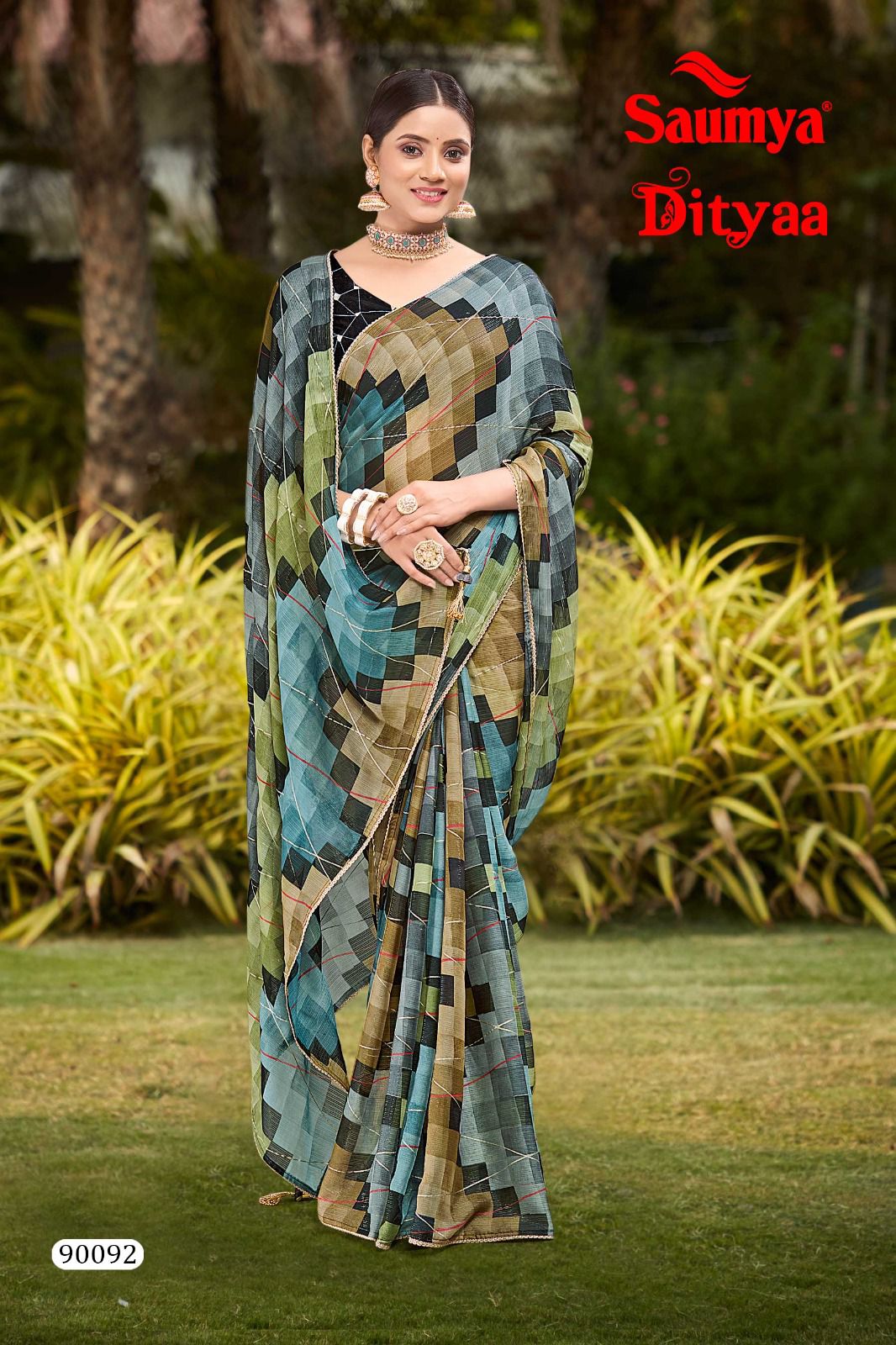 Ditya By Saumya Printed Daily Wear Georgette Sarees Wholesale Price In Surat